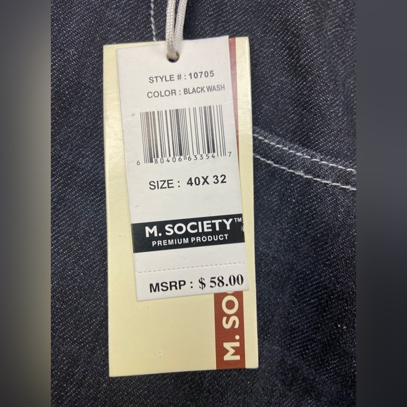 NET M SOCIETY MEN FASHIONABLE JEANS SIZE 40 INSEAM 32 - Picture 7 of 9